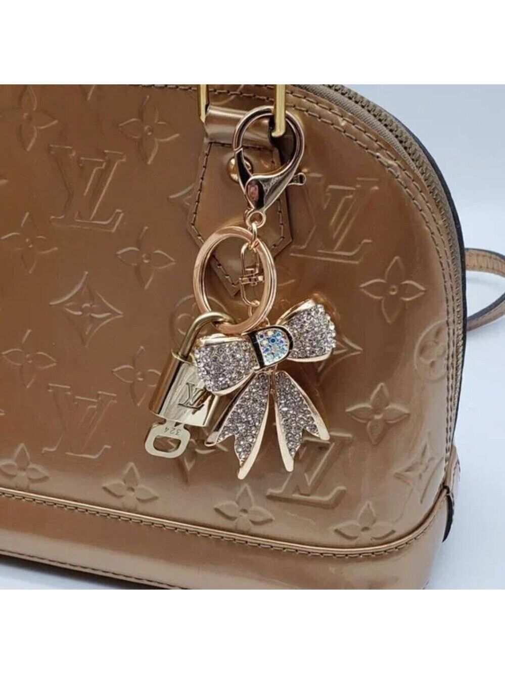 Louis Vuitton Gold Lock 🔑 Authentic LV Padlock + Bag Unbranded Ribbon Charm